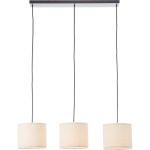 Brilliant Teddy Suspension Luminaire Métal Textile Beige | Convient pour 3x E27