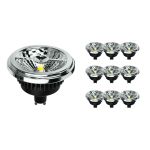 Lot 10x Noxion Lucent Spot LED GU10 AR111 12W 600lm 40D - 927 Blanc Très Chaud | Meilleur rendu des couleurs - Dimmable - Équivalent 50W