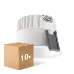 Lot 10x Ledvance Spot LED Foncélight Aluminium Blanc 8W 680lm 36D - 930 Blanc Chaud | Diamètre 68mm - IP44 - Meilleur rendu des couleurs - Dimmable