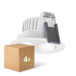 Lot 4x Ledvance Spot LED Adjust Aluminium Blanc 8W 720lm 36D - 940 Blanc Froid | Diamètre 68mm - IP20 - Meilleur rendu des couleurs - Dimmable