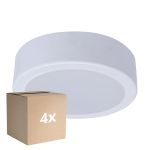 Lot 4x Philips Downlight LED DN065C Métal Blanc 12W 1200lm 110D - 830 Blanc Chaud | 175mm - Diamètre 150mm - IP20