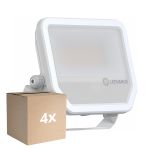 Lot 4x Ledvance Projecteur LED Aluminium Blanc 41W 5500lm 100D - 830 Blanc Chaud | IP66 - Symétrique
