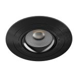 Noxion Encastré Spot Logic MR16 Inclinable Brillant Noir | 92mm - Diamètre 80mm - IP20 - Incl. GU10 Culot