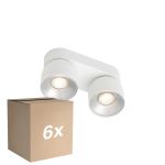 Lot 6x Nordlux Pitcher Spot Métal Blanc | Convient pour 2x GU10