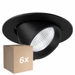 Lot 6x Noxion Spot LED Forza V2 Aluminium Noir 28/32/36/40W - 3300/3700/4100/4500lm 36D - 930-940-957 CCT | 160mm - Diamètre 145mm - Meilleur Rendu Des Couleurs