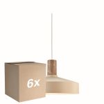Lot 6x Nordlux Elvas Marble Suspension Luminaire Métal Beige | Convient pour 1x E27