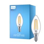 Philips Corepro LED Bougie E14 Filament Claire 6.5W 806lm - 827 Blanc Très Chaud | Équivalent 60W
