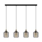 Eglo Suspension Luminaire Chisle Acier Noir | IP20 - Convient pour 4x E27 