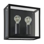 Eglo Applique Murale Alamonte 1 Acier Noir | IP44 - Convient pour 2x E27
