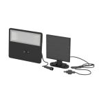 Eglo Applique Murale Panettieri Solar Noir 8W 1600lm - 840 Blanc Froid | IP65 - Détecteur De Mouvement