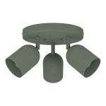 Eglo Plafond Spot Tilston Acier Vert | Convient pour 3x E14