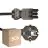 Lot 50x Noxion GST - Compatible Câble d’alimentation Noir - Femelle + Schuko Europlug - 2m - 3 pole 0.75mm2