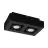 Eglo Plafond Spot Mendoza Acier Noir 9.4W 690lm - 830 Blanc Chaud | Dimmable - Convient pour 2x GU10