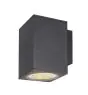 SLV Enola L Applique Murale Aluminium Gris Carré 36W 3700lm - 930-940 CCT | Extérieur - IP65 - Meilleur Rendu Des Couleurs