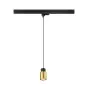 SLV Spot sur rail Suspension Luminaire Puri 2.0 3 Phases  Aluminium Noir Dorée | Convient pour 1x GU10 - Dimmable