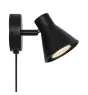 Nordlux Eik Applique Murale Métal Noir | Convient pour 1x GU10