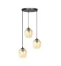 Emibig Suspension Luminaire Istar Acier Noir | Convient pour 3x E27 - Max 10W