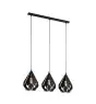 Eglo Suspension Luminaire Carlton 5 Acier Noir | IP20 - Convient pour 3x E27 
