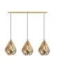 Eglo Suspension Luminaire Carlton Acier Dorée | IP20 - Convient pour 3x E27 