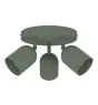 Eglo Plafond Spot Tilston Acier Vert | Convient pour 3x E14