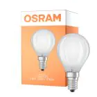 Osram Classic LED E14 Boule Filament Dépolie 2.8W 250lm - 827 Blanc Très Chaud | Dimmable - Équivalent 25W