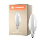 Ledvance Classic LED E14 Bougie Filament Dépolie 5.5W 806lm - 827 Blanc Très Chaud | Équivalent 60W