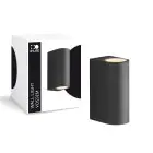 D'Lite Applique Murale Vossem Noir Up & Down| IP54 - Convient Pour 2x GU10