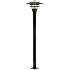 Nordlux Lønstrup 32 Lampadaire extérieur Métal et Verre Noir | 320mm - IP44 - Convient pour E27