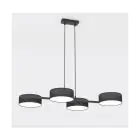 Emibig Suspension Luminaire Drumz Acier Noir | Convient pour 4x E14 - Max 10W