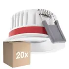 Lot 20x Ledvance Spot LED Fire Rated Aluminium Blanc 8W 720lm 36D - 940 Blanc Froid | Diamètre 68mm - IP65 - Meilleur rendu des couleurs - Dimmable