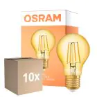 Lot 10x Osram Vintage 1906 LED E27 Poire Filament Dorée 6.5W 725lm - 824 Blanc Très Chaud | Équivalent 60W