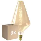 Lot 6x Calex XXL Vienna Dorée LED E27 Filament 4W 320lm- 822 Blanc Très Chaud | Dimmable