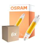 Lot 6x Osram LED Slim Line R7S LED R7S 78mm Claire 4.5W 470lm - 840 Blanc Froid | Équivalent 40W