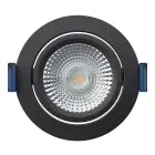 EcoDim Encastré Spot Noir 6W 450lm 60D 827- 860 Variable Blanc | RGB - 85mm - Diamètre 75mm - IP54 - Zigbee Dimmable