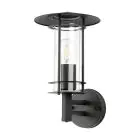 Eglo Applique Murale Lisio 1 Acier Inoxydable Noir | IP44 - Convient pour 1x E27