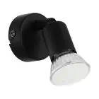 Eglo Applique Murale Buzz-LED Acier Noir 2.8W 250lm - 830 Blanc Chaud | IP20 - Incl. 1x GU10