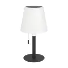 Eglo Lampe De Chevet Montapalma Solar Acier Noir 2W 190lm - 830 Blanc Chaud | IP54 - Dimmable - USB-C