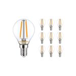 Voordeelpak 10x Noxion Lucent Lustre LED E14 Kogel Filament Helder 2.5W 250lm – Dimbaar - Vervangt 25W