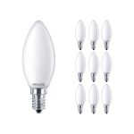 Voordeelpak 10x Philips Corepro LED Kaars E14 Mat 2.2W 250lm 827 Zeer Warm Wit - Vervangt 25W