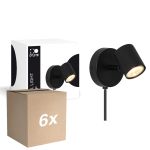 Voordeelpak 6x D'Lite Wandlamp Trop Zanderig Zwart | Geschikt Voor 1x GU10