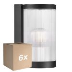 Voordeelpak 6x Nordlux Coupar Wandlamp Aluminium Zwart | IP54 - Geschikt voor E27