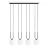 Emibig Hanglamp Glam Staal Zwart | Geschikt voor 4x E14 - Max 10W