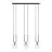 Emibig Hanglamp Glam Staal Zwart | Geschikt voor 3x E14 - Max 10W