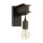 Eglo Wandlamp Townshend 4 Staal Zwart Bruin | IP20 - Geschikt voor 1x E27 