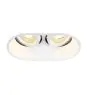 SLV Horn Dubbel Spot Aluminium Wit | Geschikt voor 2x GU10 