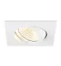 SLV New Tria 68 Spot Aluminium Wit Vierkant 8.3W 750lm 60D - 930 Warm Wit | Zaagmaat 68mm - Beste Kleurweergave - Dimbaar 