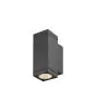 SLV Theo Pro S Wandlamp Aluminium Antraciet 3W 350lm - 827 Zeer Warm Wit | Buitenverlichting - IP65