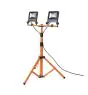 Ledvance LED Floodlight Bouwlamp Driepoot Donker Grijs 2X30W 5400lm 120D - 840 Koel Wit | IP65 - Symmetrisch