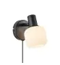 Nordlux Milford Wandlamp Glas Zwart | Geschikt voor 1x E14