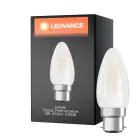 Ledvance Classic Performance LED Lamp B22d Kaars Filament Mat 4W 470lm - 827 Zeer Warm Wit | Vervangt 40W